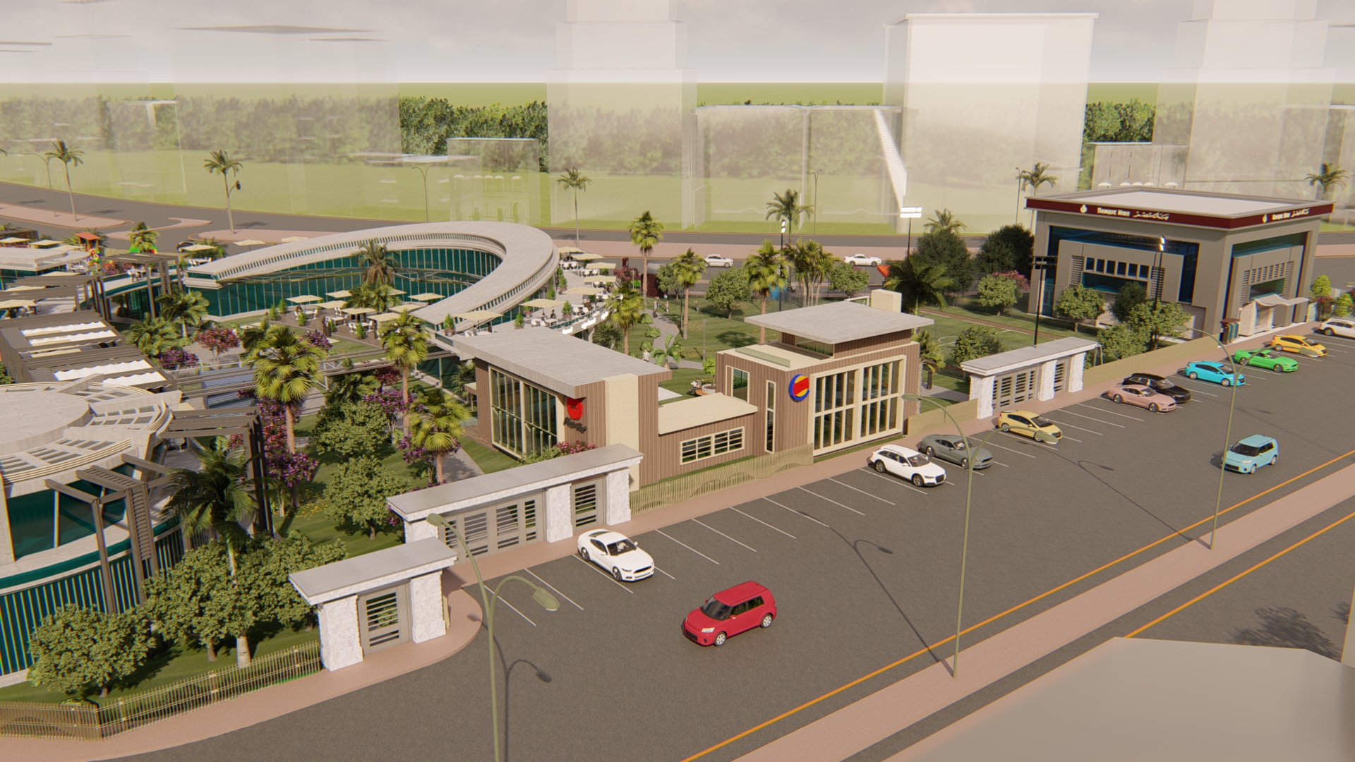 food court , shops & bank design-0