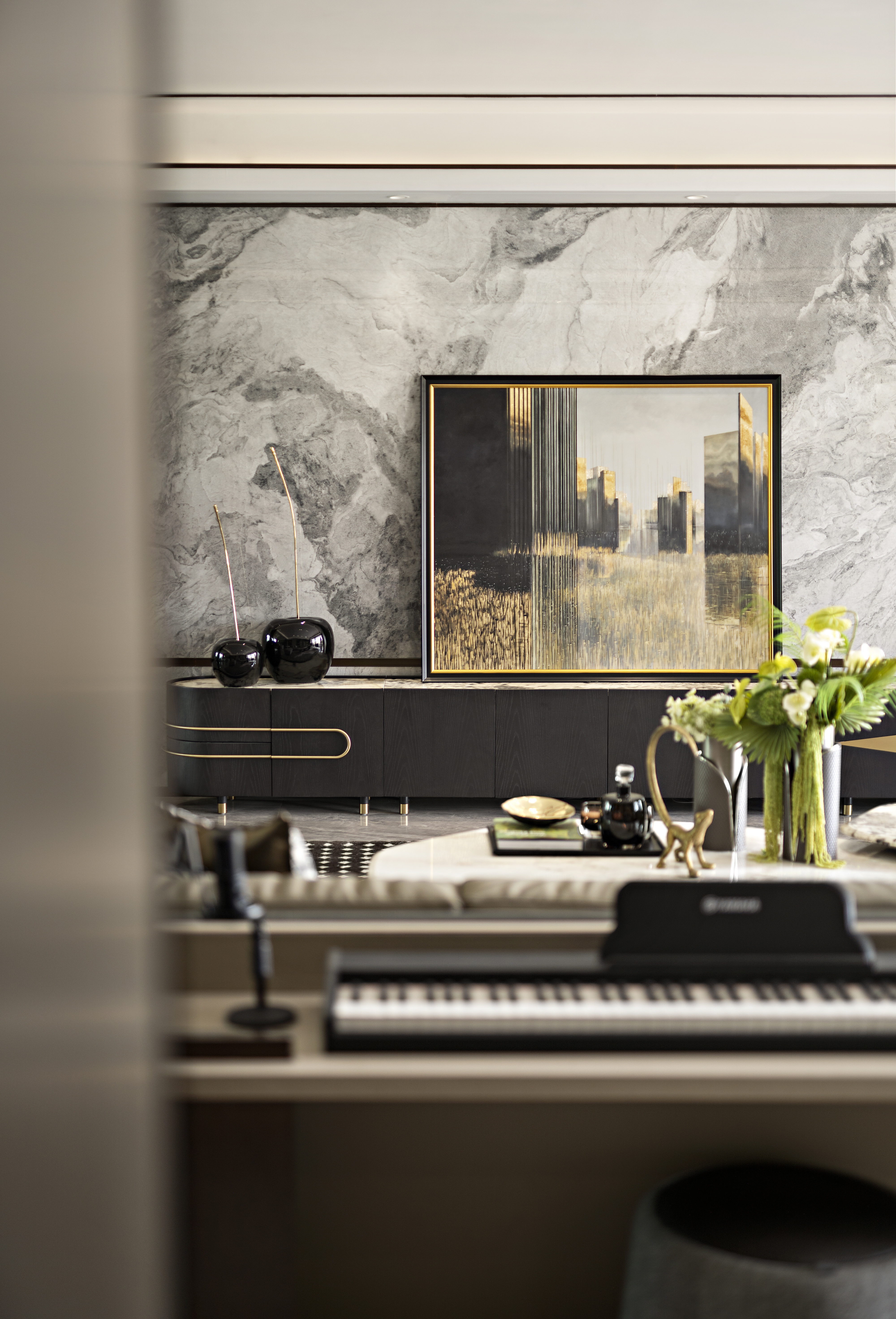 深圳盘石设计 | 260㎡黑金格调，邂逅内敛与奢华！-1