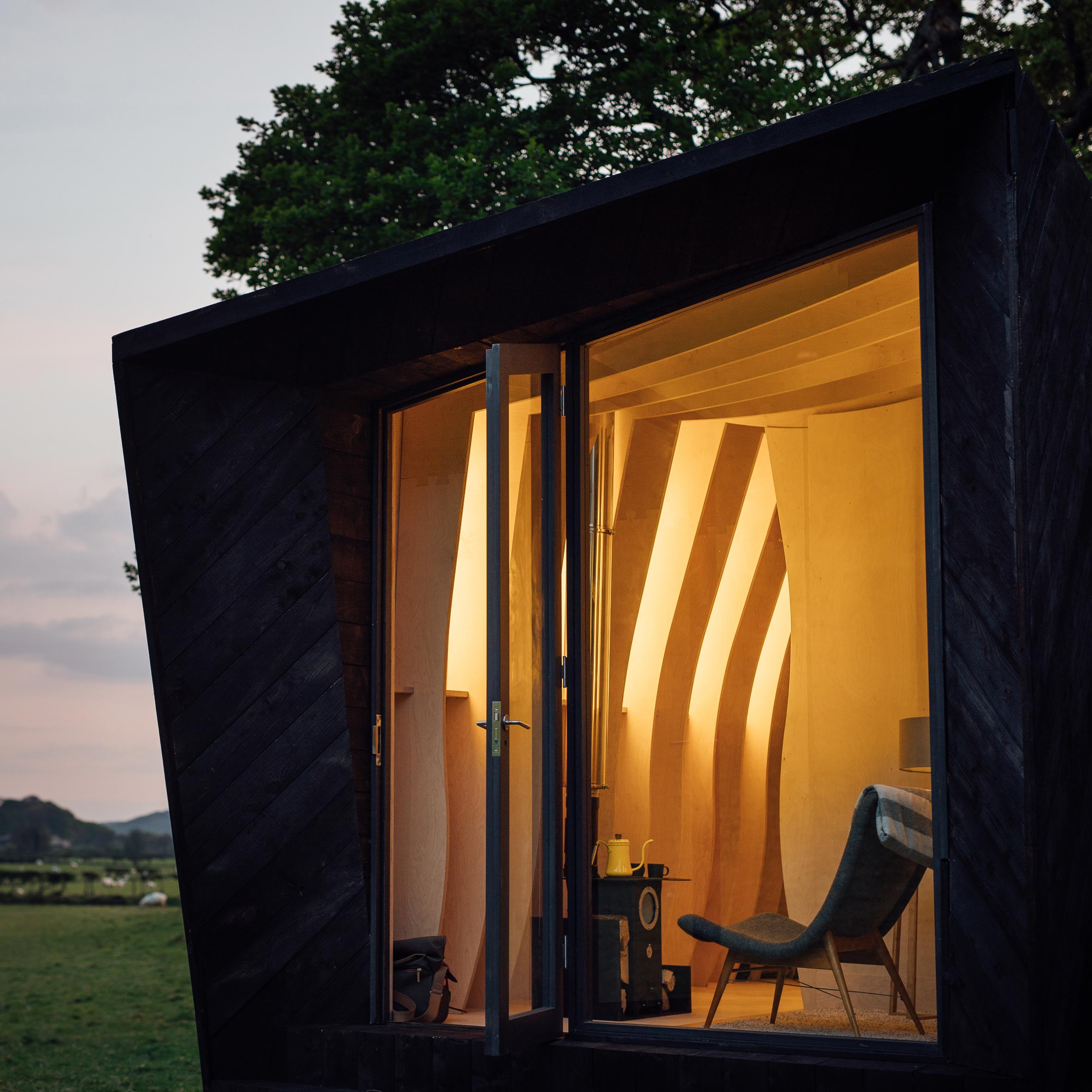 Eight pop-up "glamping" cabins built to tour the Welsh countryside-13