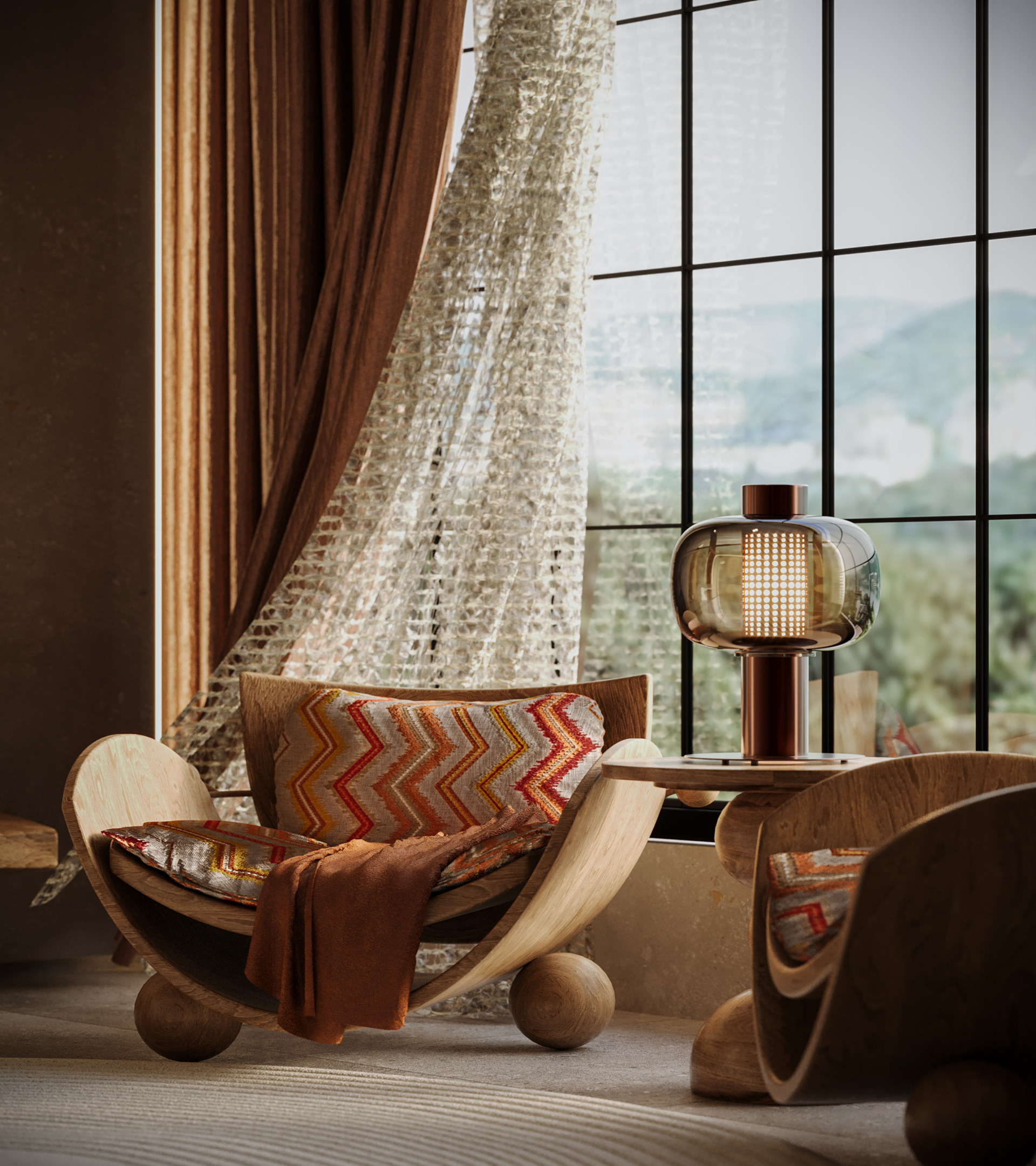 Organic Silhouette卧室设计丨埃及开罗丨Prismatic Pillares Design Lab-14