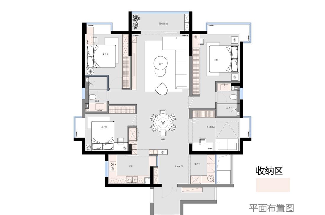 
拥有现代天井，原始自然感强烈的简约开放家 -9