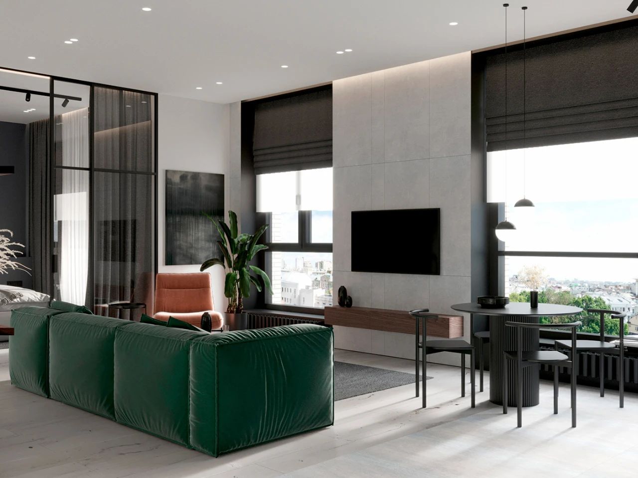 简约之美 · Екатерина Кузнецова 的一居室公寓设计丨Simple Form Interiors-49