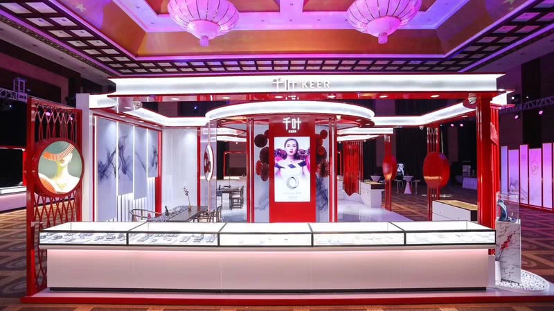 千叶珠宝清淡水墨限时快闪店设计-9