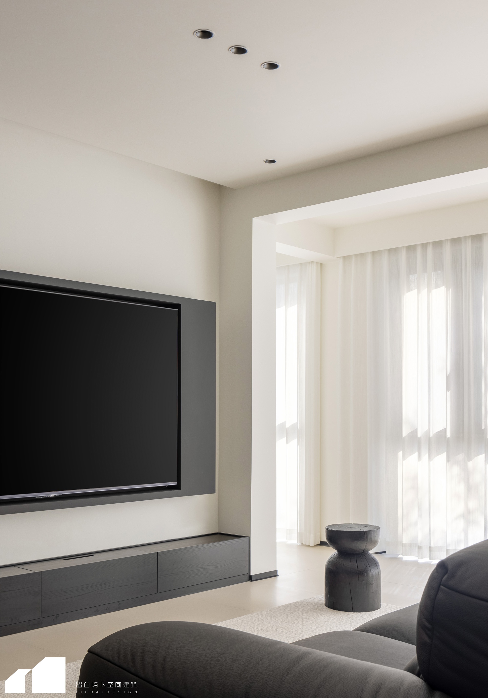 山而，干净纯粹的极简之家，流动的空间艺术丨留白屿下空间建筑-3