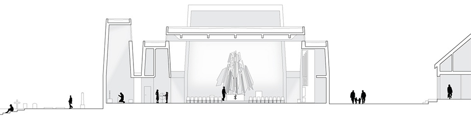 波什格伦教堂 · 瓷质立面与温暖橡木的共生空间-70