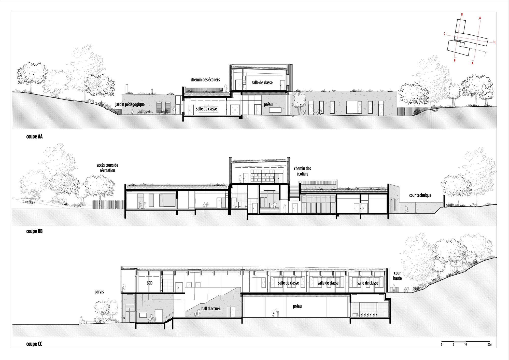 La Croze 学校丨法国丨rue royale architectes-35