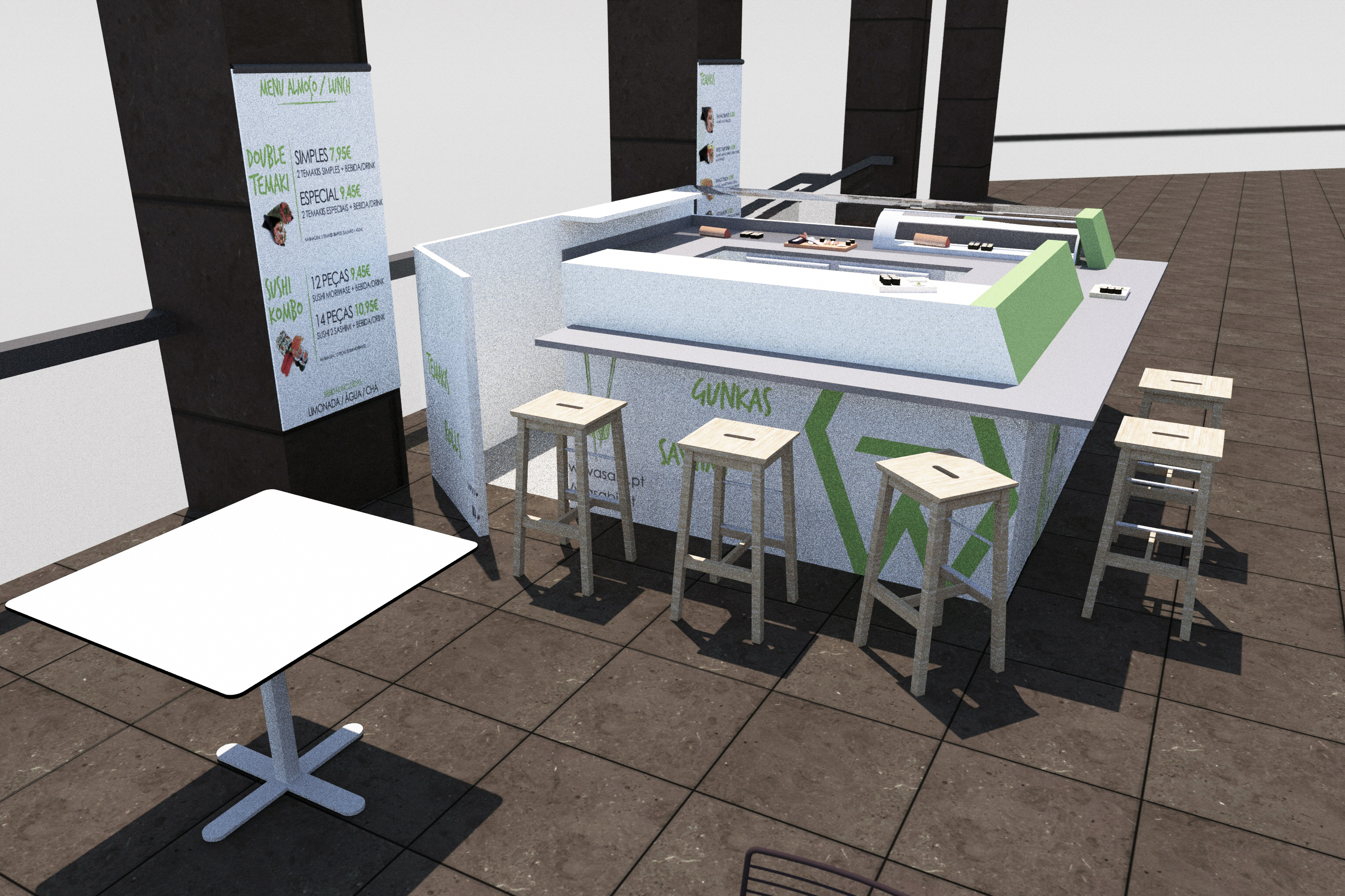 里斯本购物中心里的清新寿司角-11