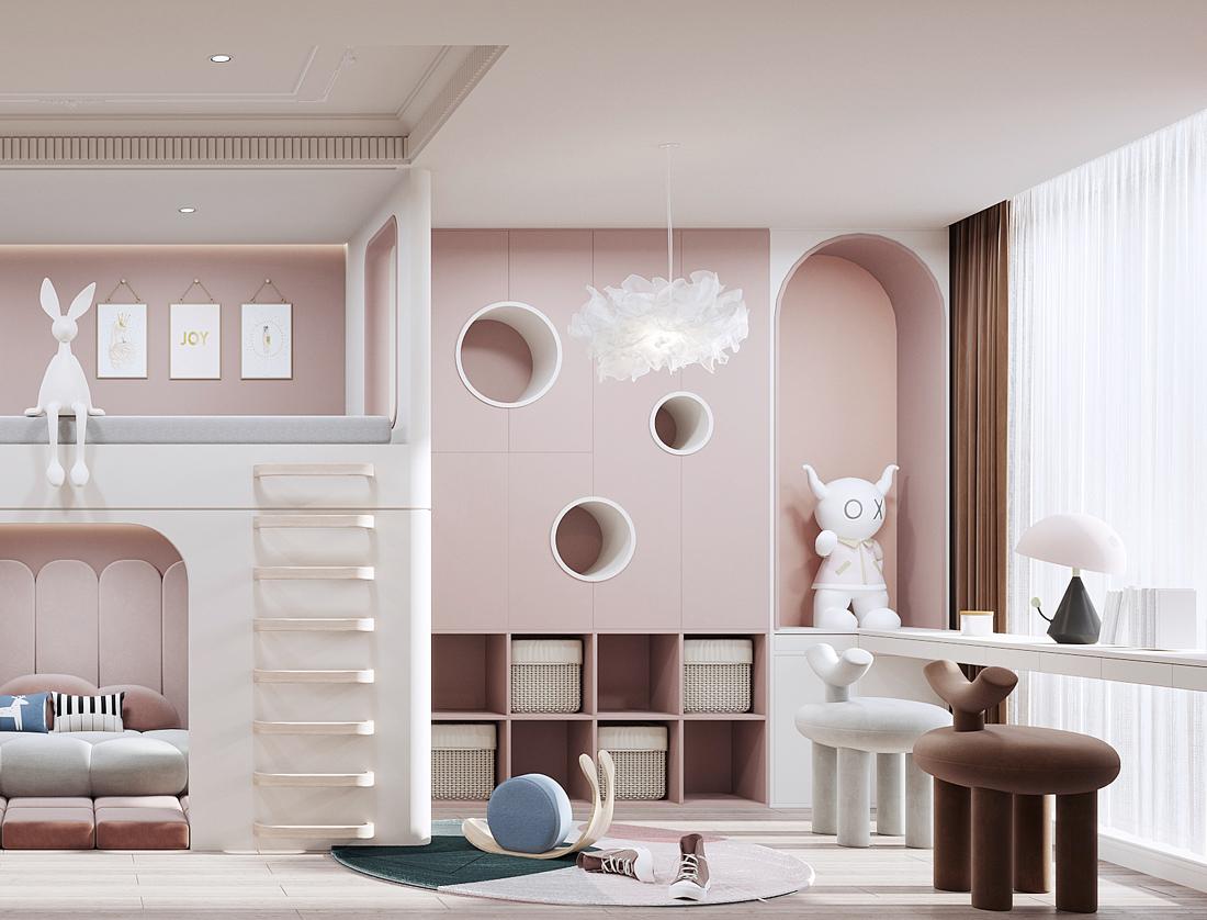 灵动弧形原木风 都市中的宁静港湾-34