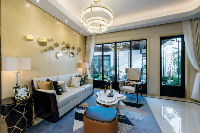 89㎡嘉兴蓝城春风江南小镇A户型  上海益善堂装饰设计-3