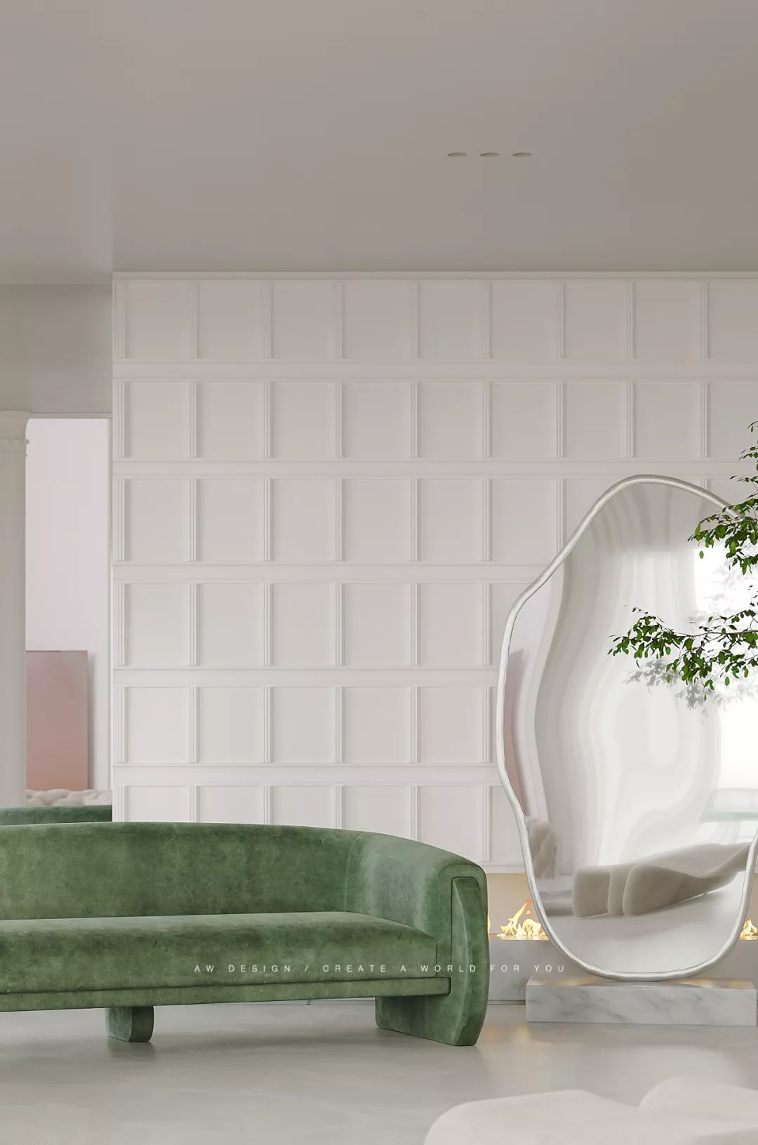 平衡几何与色彩的私宅空间-13