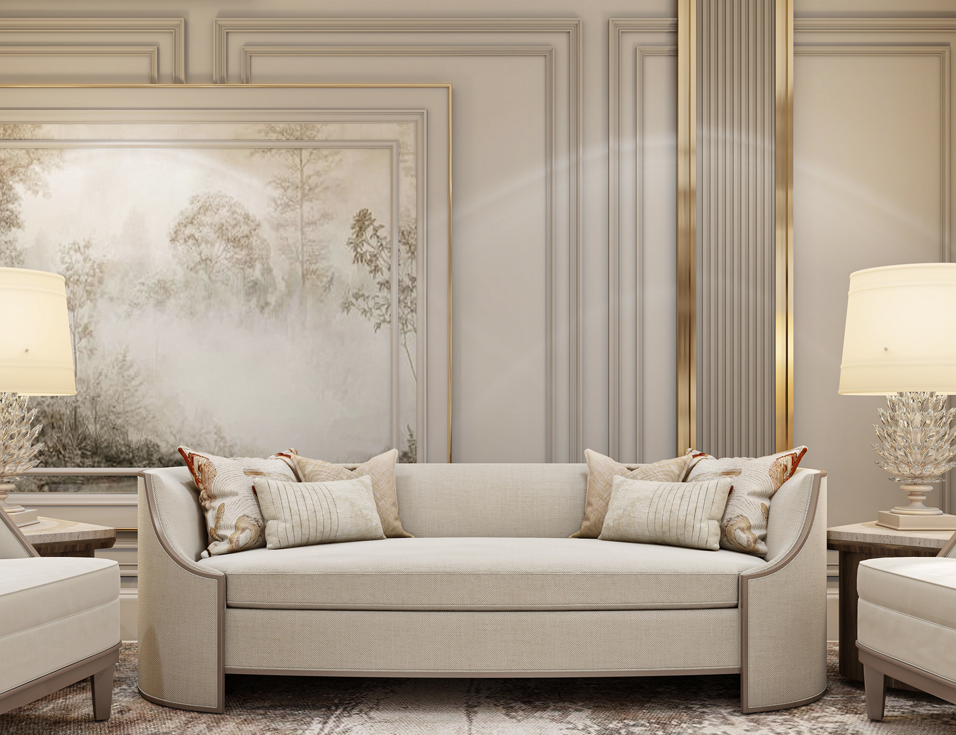 Luxury Simi Classic Men Majlis Design In KSA-23