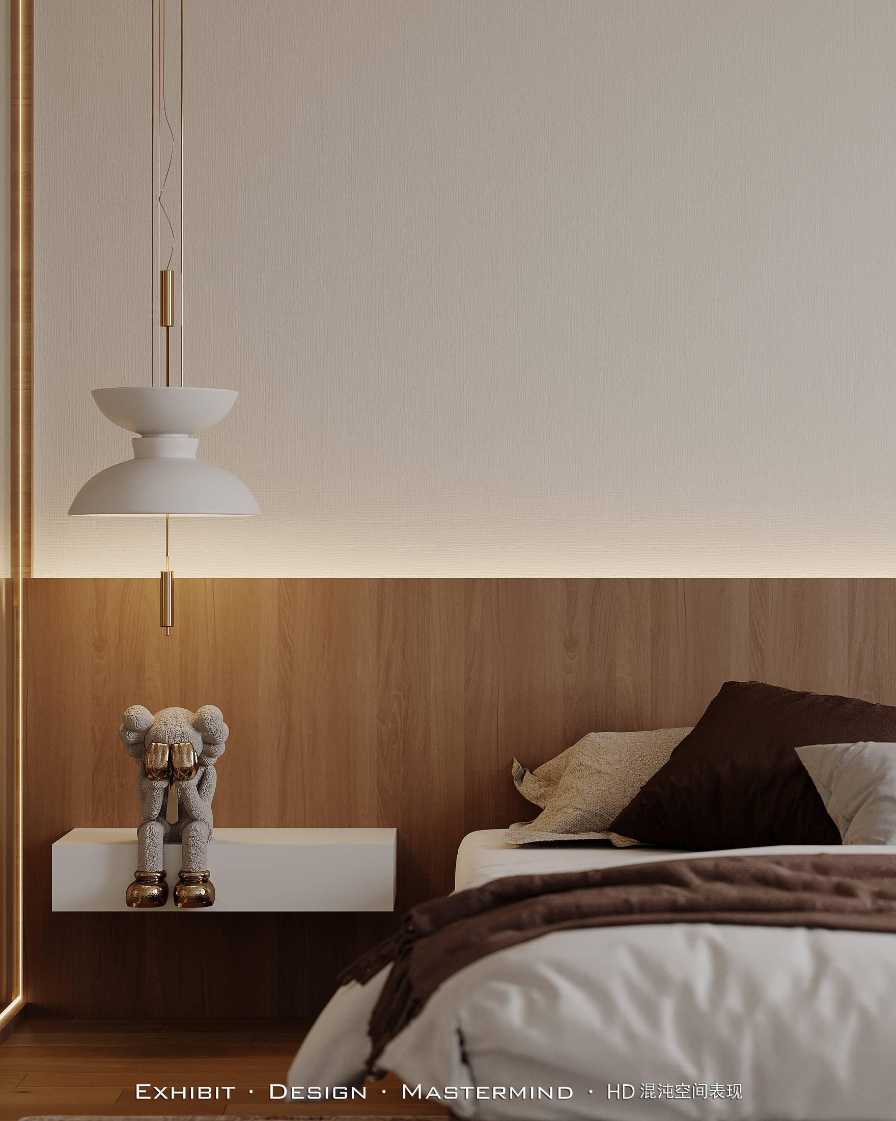 混沌空间表现 X 现代 无主灯  平层客餐厅效果-2