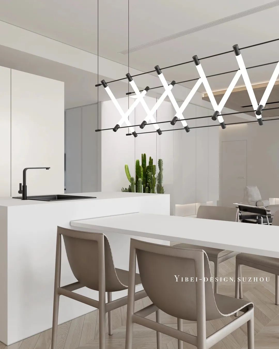 纯白极简原木空间家装设计丨中国苏州丨YIBEI DESIGN-22