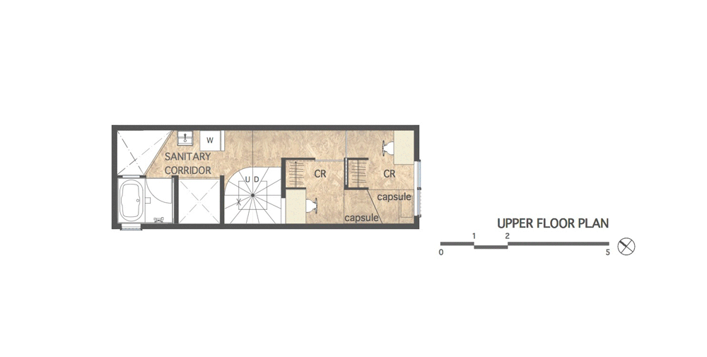 错层手法为四米宽的东京住宅增添无限魅力-11
