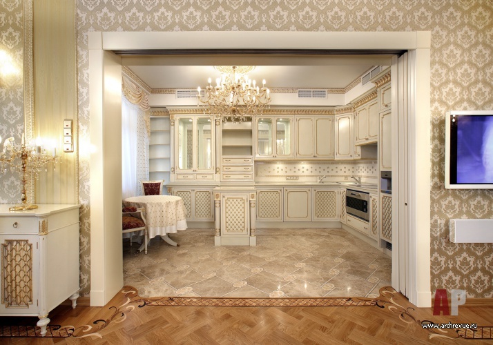 金色古典风格公寓室内设计丨Бейлина Екатерина,Андросенко Янина-16