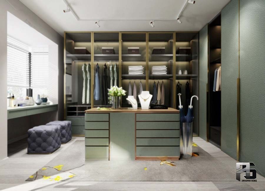 DRESSING ROOM 3D INTERIOR . MODERN STYLES 2-14