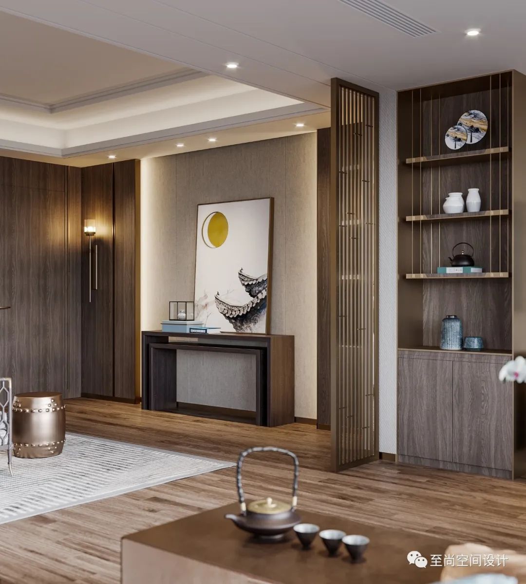 新中式风格丰泰华园别墅设计,诠释东方意境之美-18