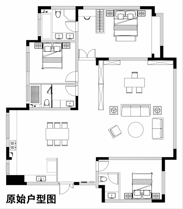 辽宁葫芦岛山河澜湾 170m²家居空间自由设计-15