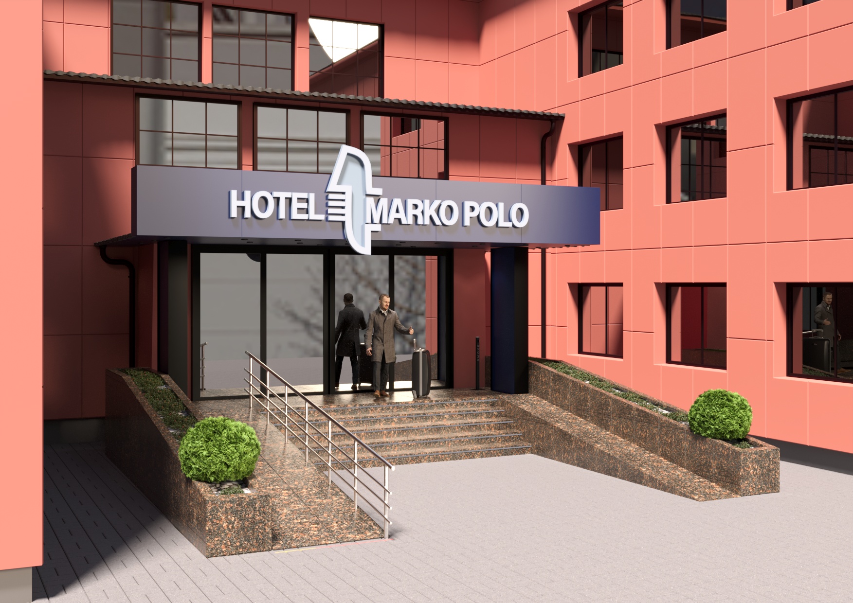 Marko Polo酒店入口组设计项目丨俄罗斯奥伦堡丨奥伦堡DALI装饰材料与设计展厅-4