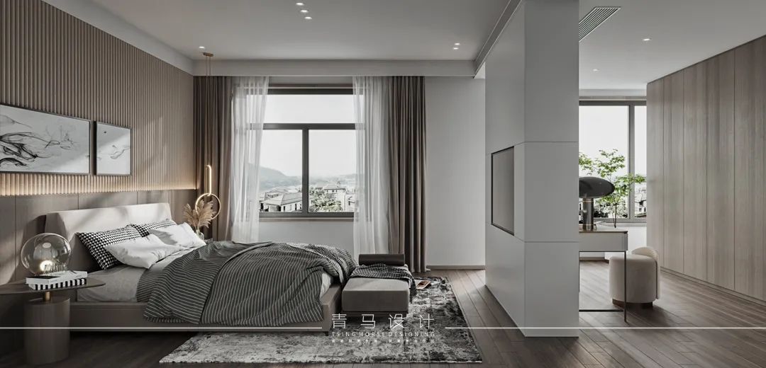 南湖艺境顶复现代简约设计丨青马别墅空间设计-57