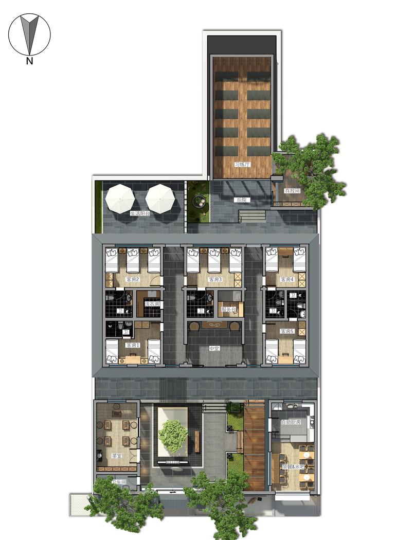 北戴河瑜伽小院——林设计师打造自然禅意空间-12
