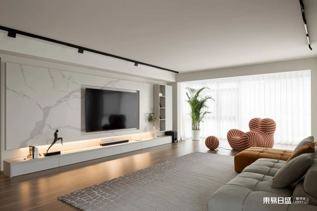 280平现代风复式装修，新中式元素巧妙融合，档次瞬间翻倍-24