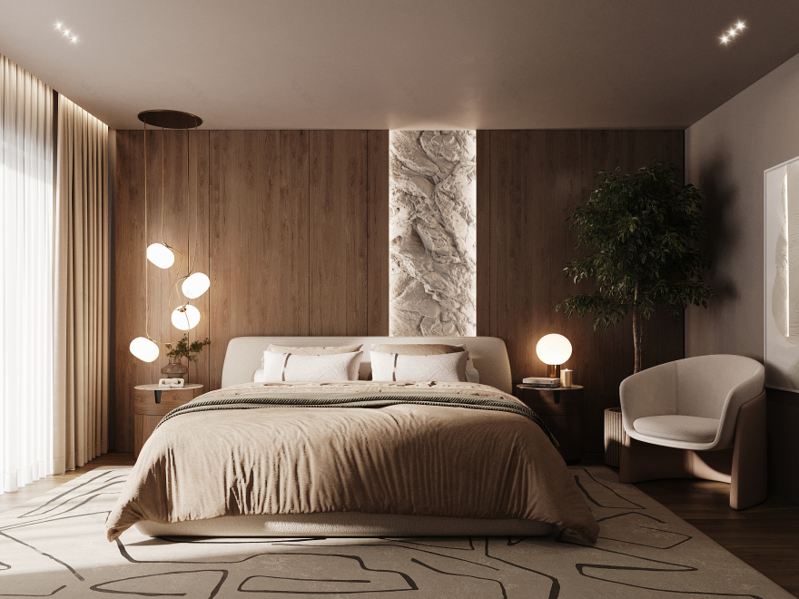 Earthy Mood & Refined Textures | Master Suite-15