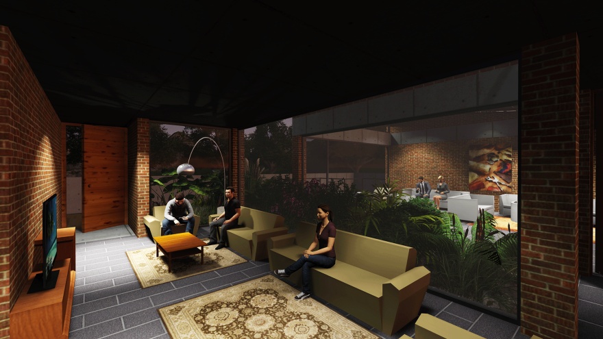 interior courtyard house baroda 1-7