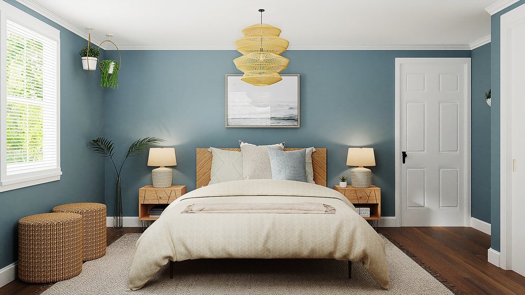20 Best Two Colour Combination For Bedroom Walls-7