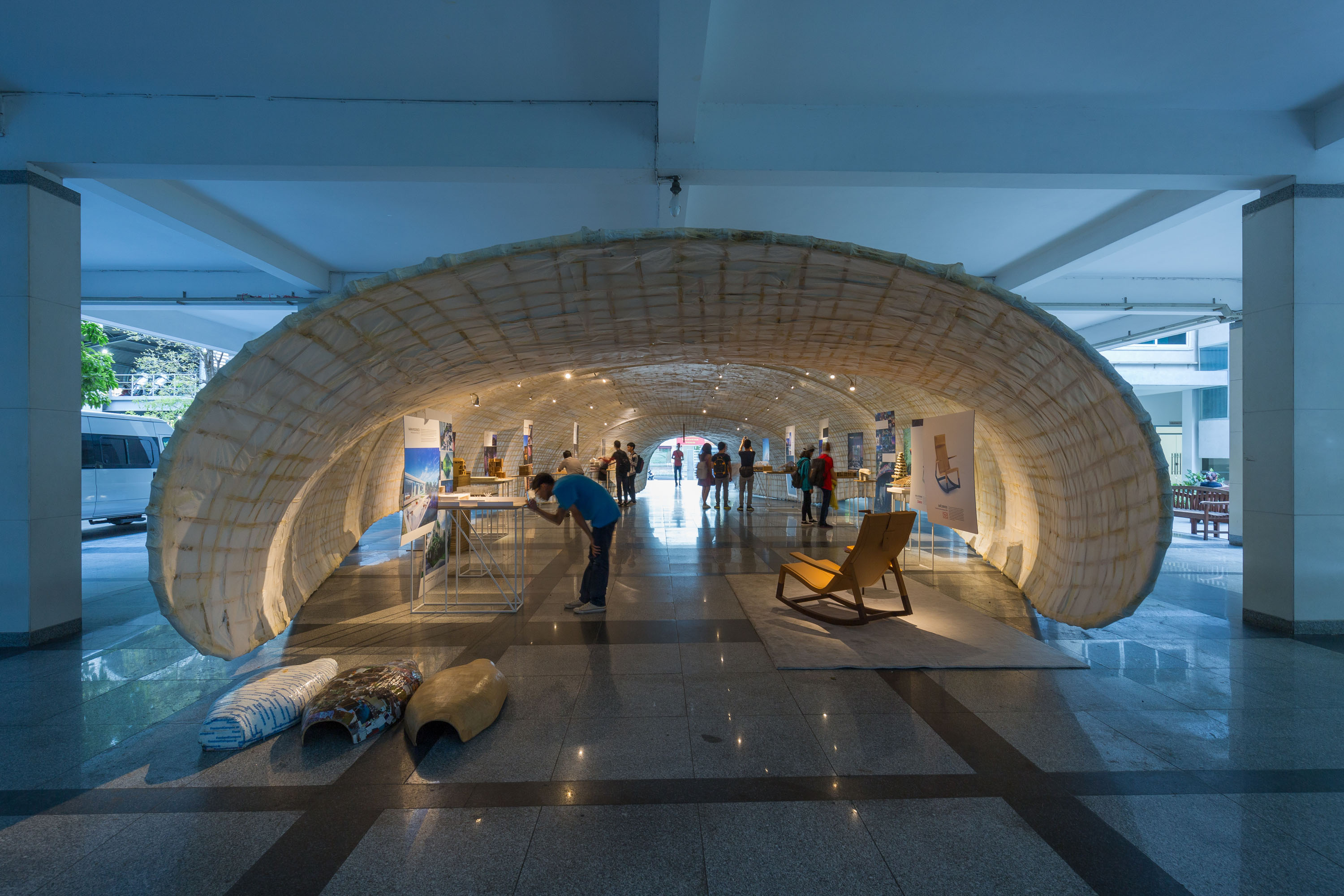 《竹纸茧》——自然灵感呈现的建筑展览馆-25