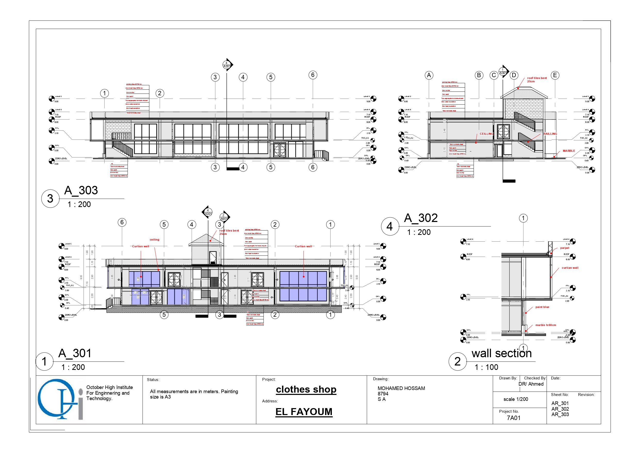 Working drawings (clothes shop)-4