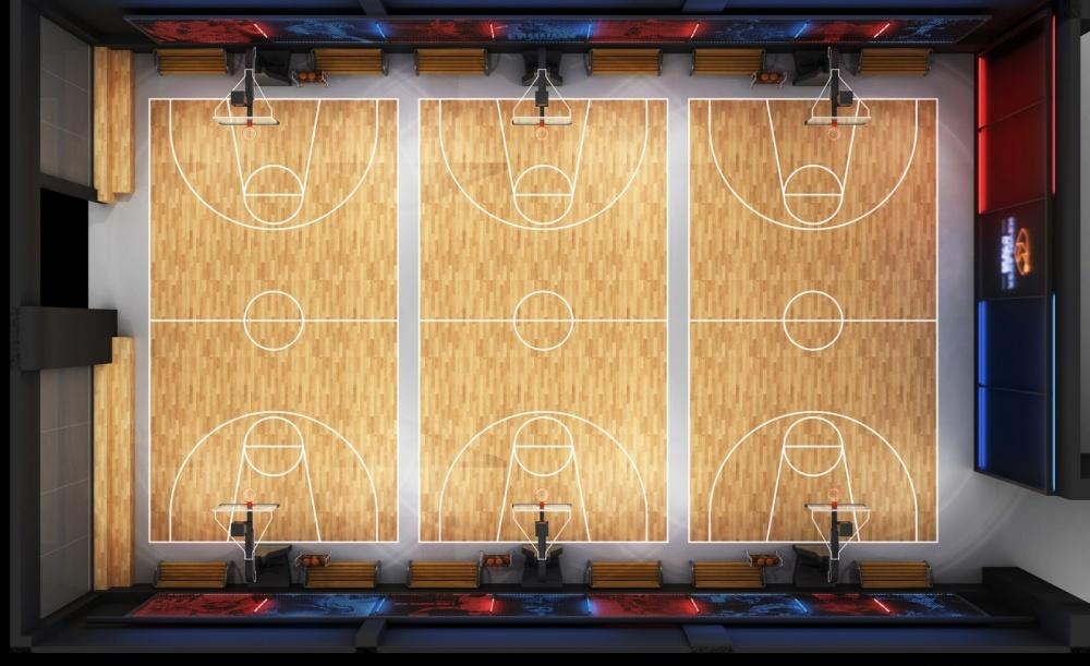 
深圳少儿篮球馆 红与蓝的激烈较量 -1