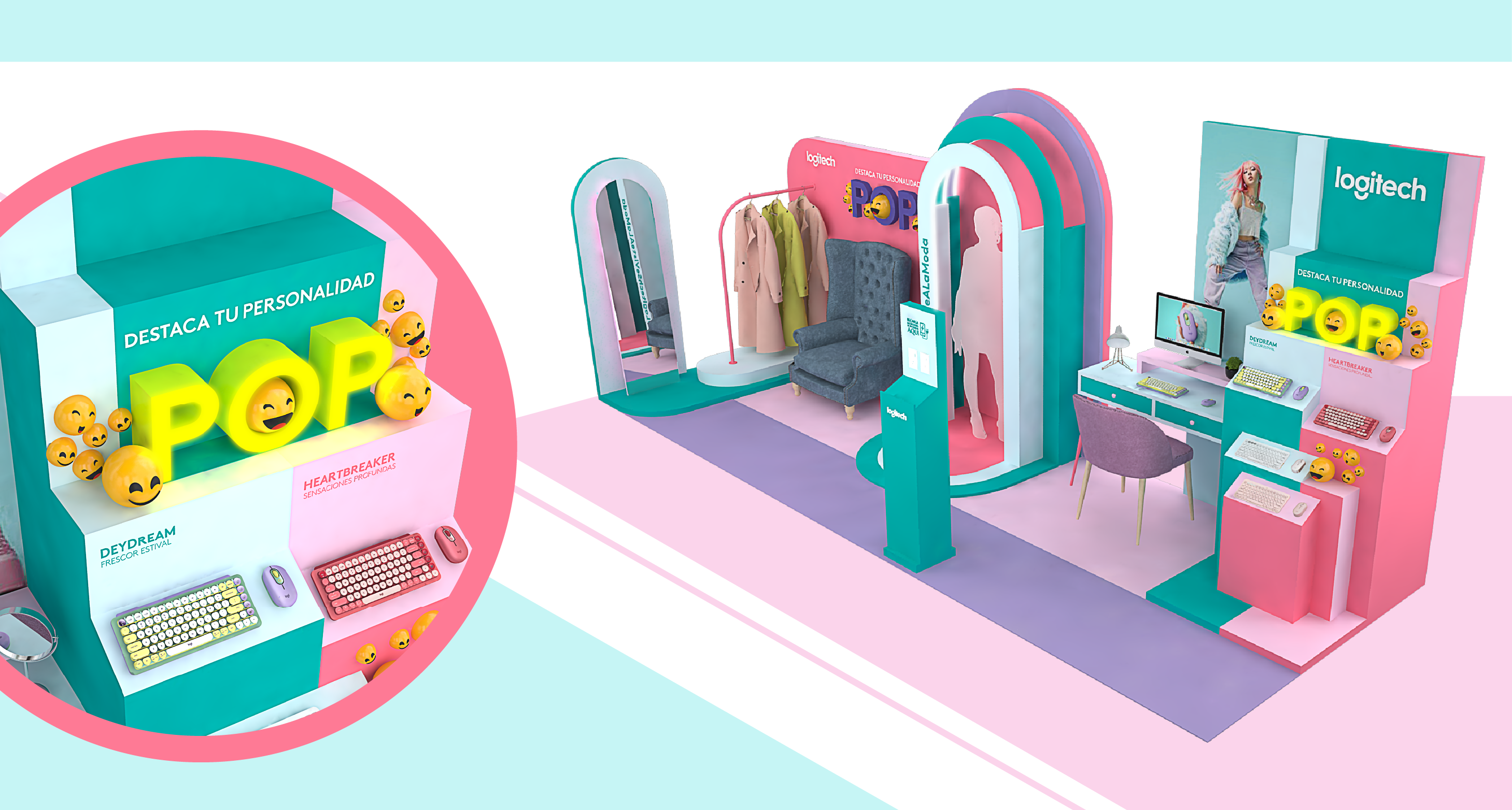 Stand Logitech Mercedes-Benz Fashion Week México-2