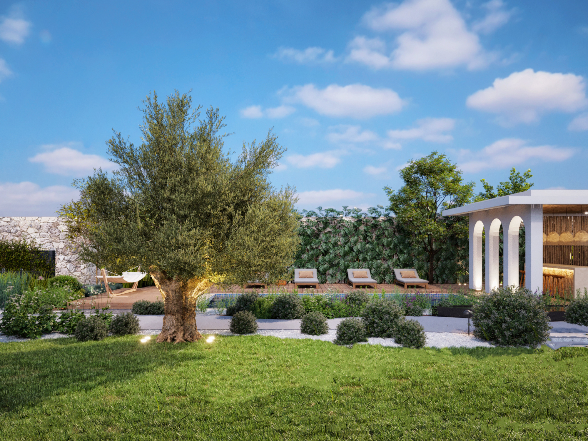 地中海景观设计丨智利圣地亚哥丨Amr Emara Designs-8