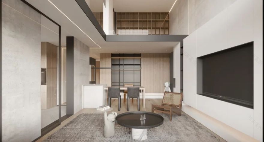 包头的 140m2 现代简约 loft公寓-30