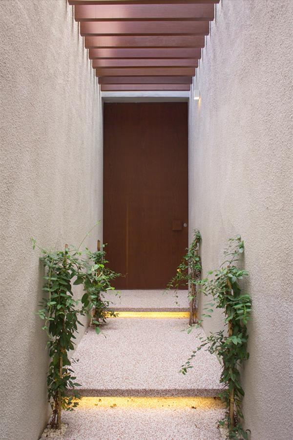 巴西 Isis Chaulon 设计的狭长住宅，引入自然光与绿意，打造温馨家居-3
