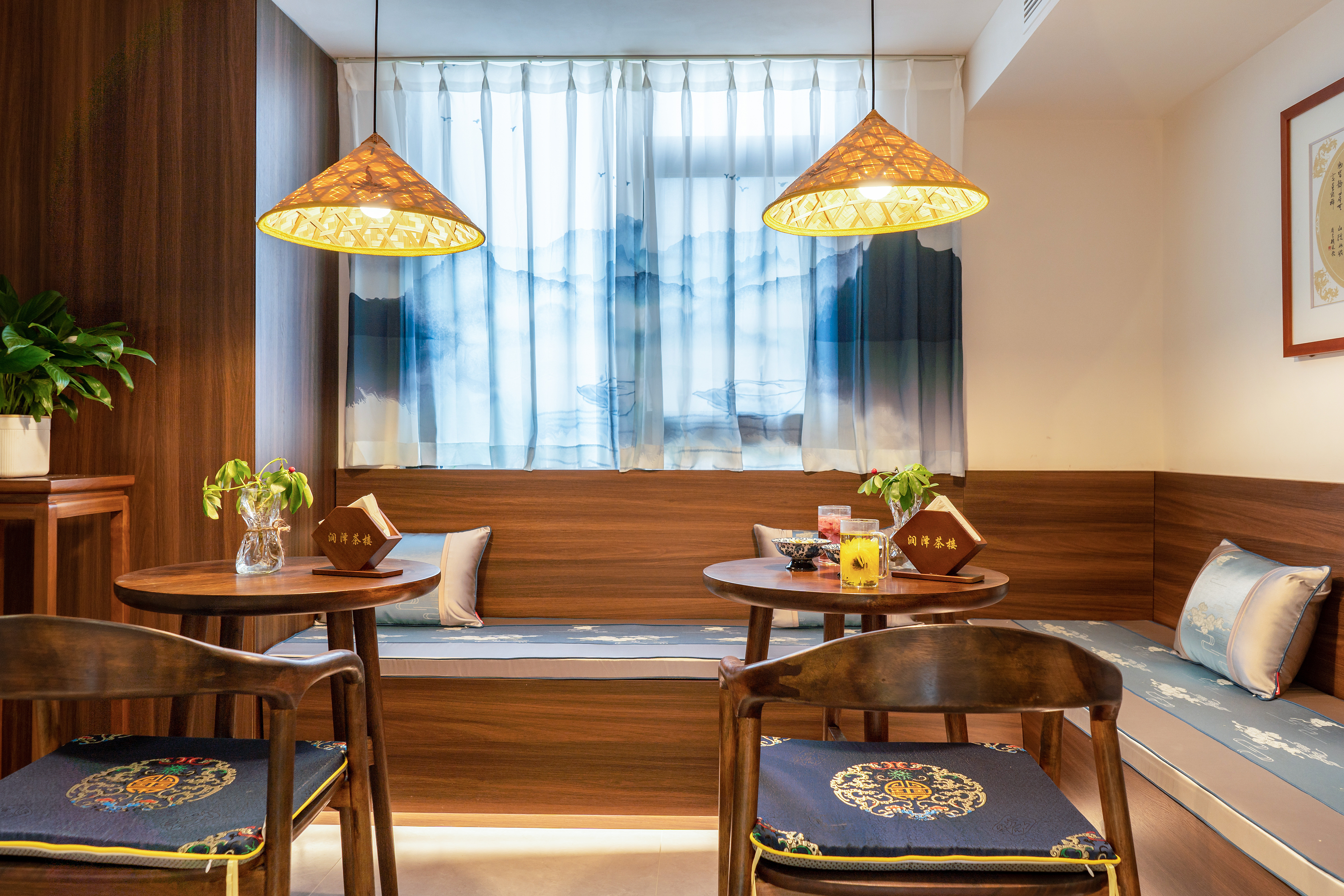 润泽茶楼 几何空间设计-9