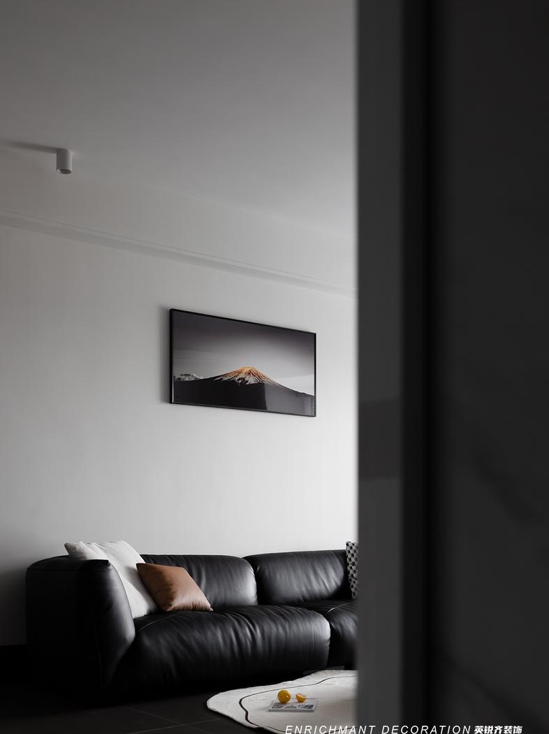 极致黑白 · 简约高级感爆棚的精装房改造丨易越-30