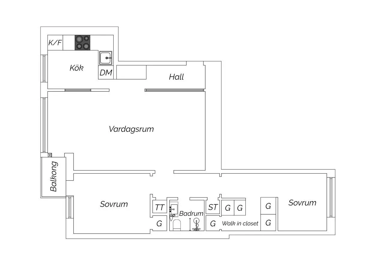 瑞典南部马默公寓的独特钢化玻璃隔墙设计-18