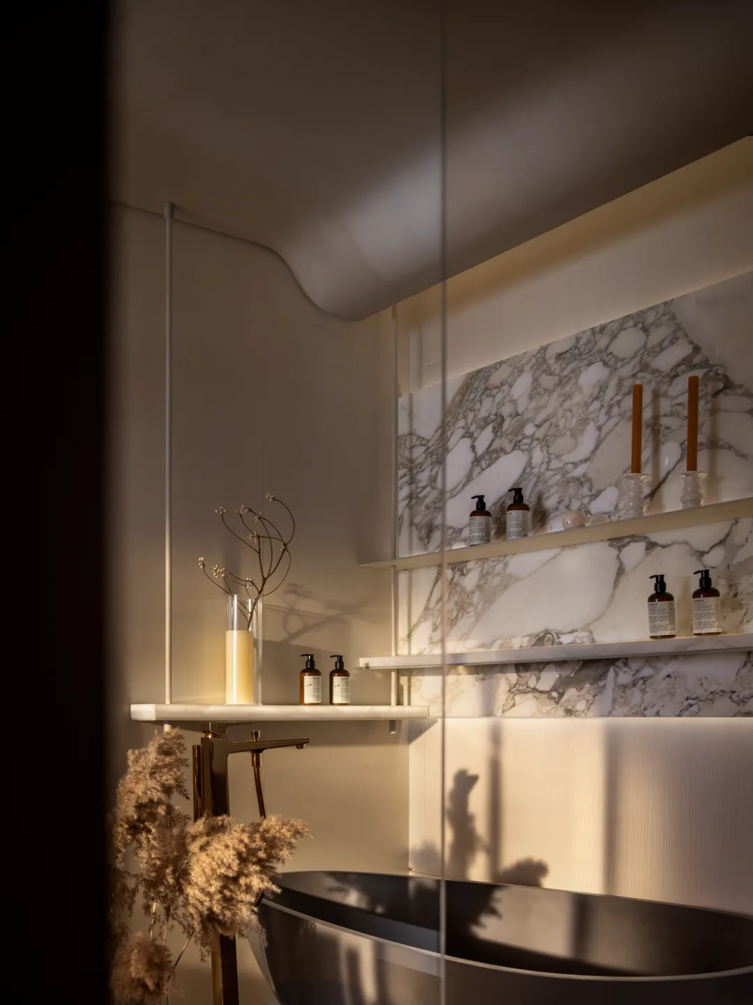 100㎡“静奢风”天际样板间设计，满满的高级感丨唐忠汉-18