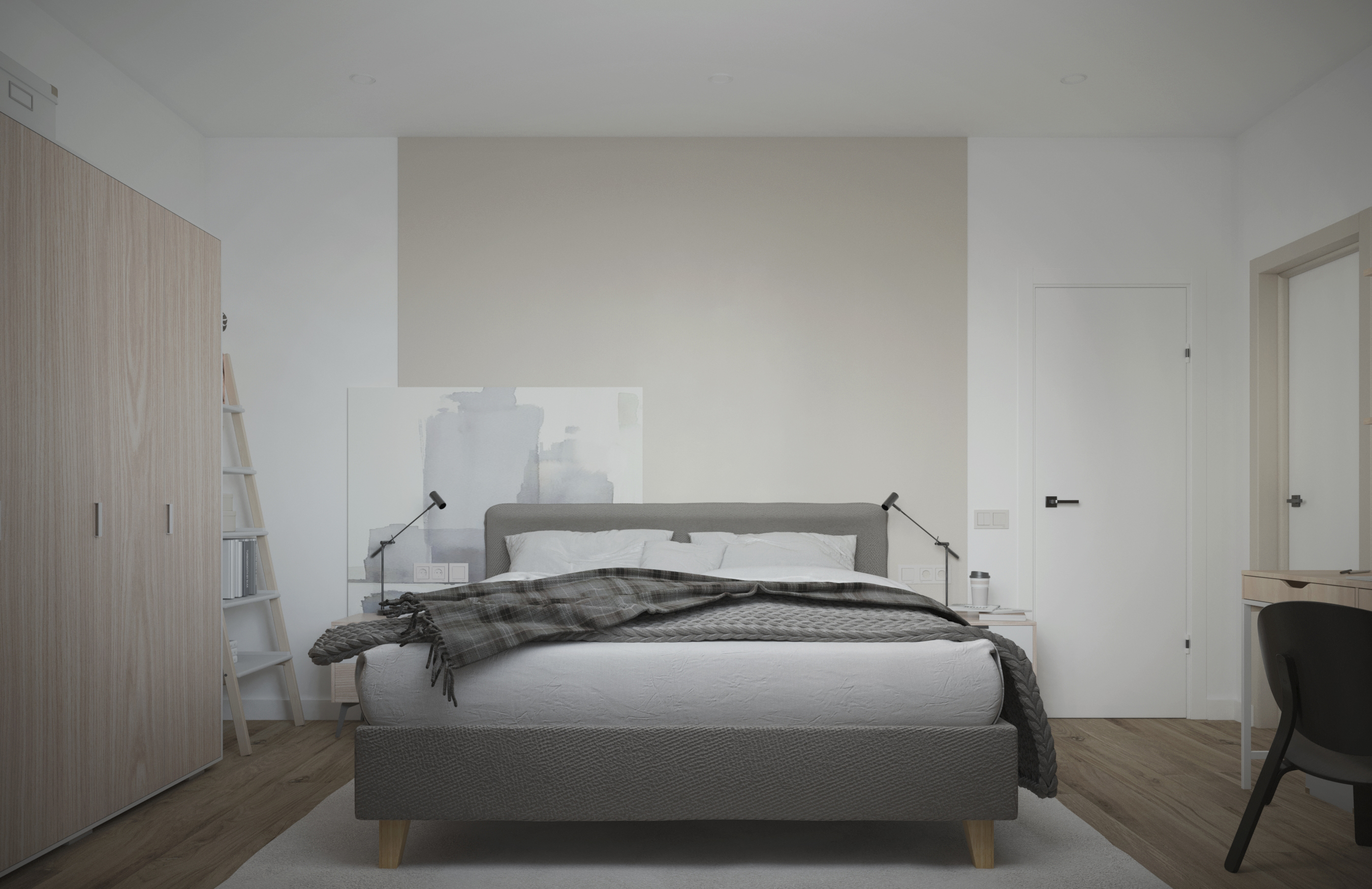 卧室室内设计丨俄罗斯莫斯科丨Alena Kokueva-3