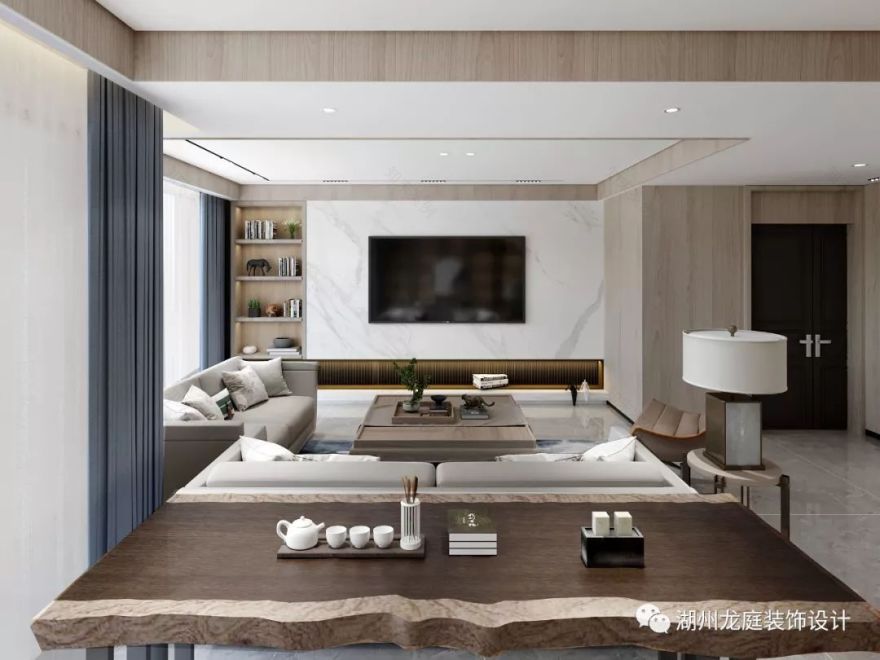 天际新中式--内敛禅意大家庭空间设计-38