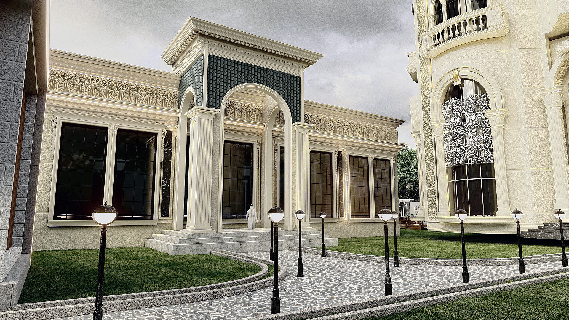 تصميم لقصر مع ديوانيه بالمملكه العربية السعودية-17