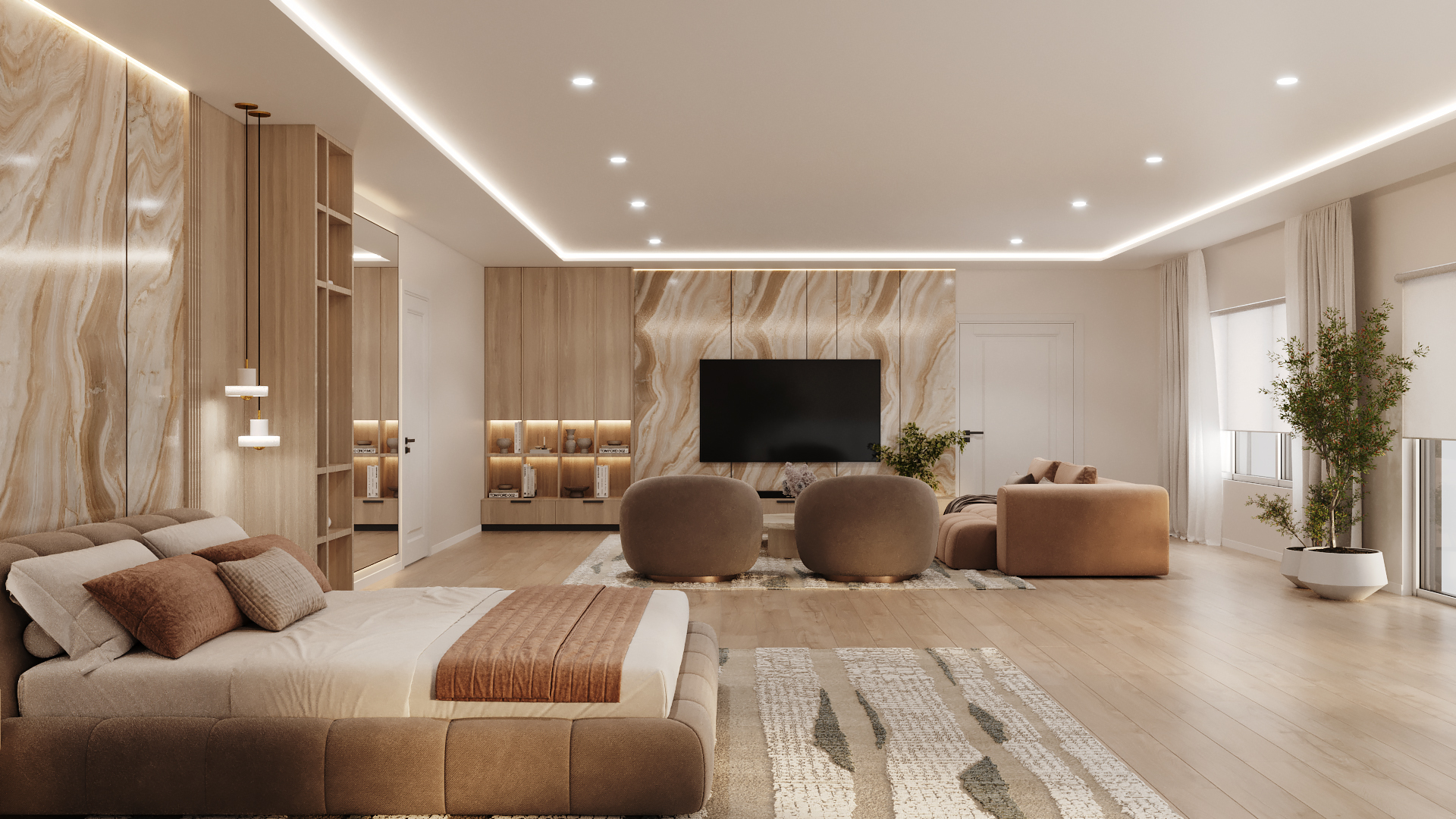 Master block. Interior design and 3d rendering-3