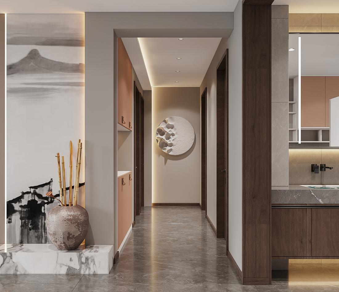 新中式平层设计丨点墨设计-11