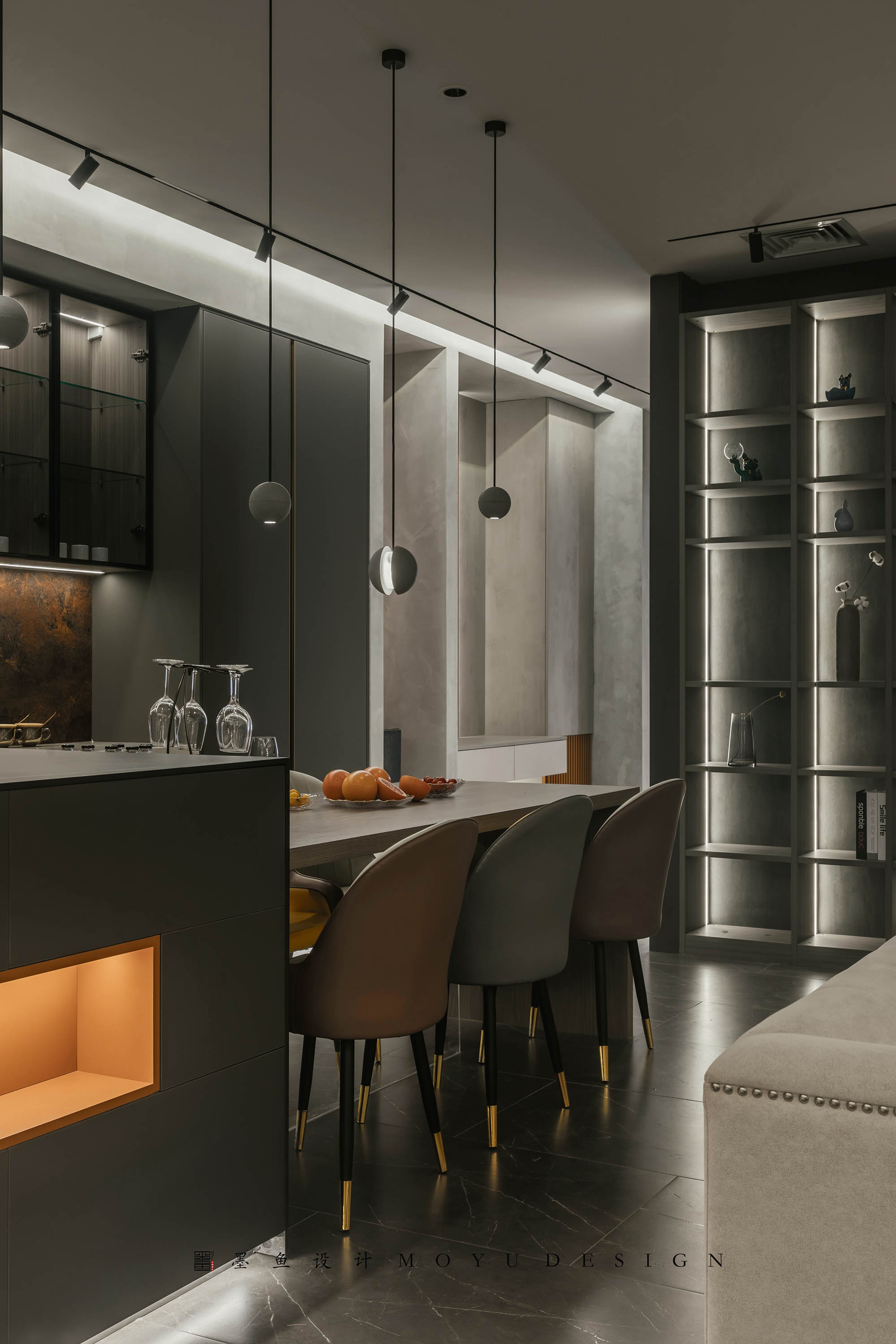 木兮贝全屋定制展厅丨墨鱼空间设计-31