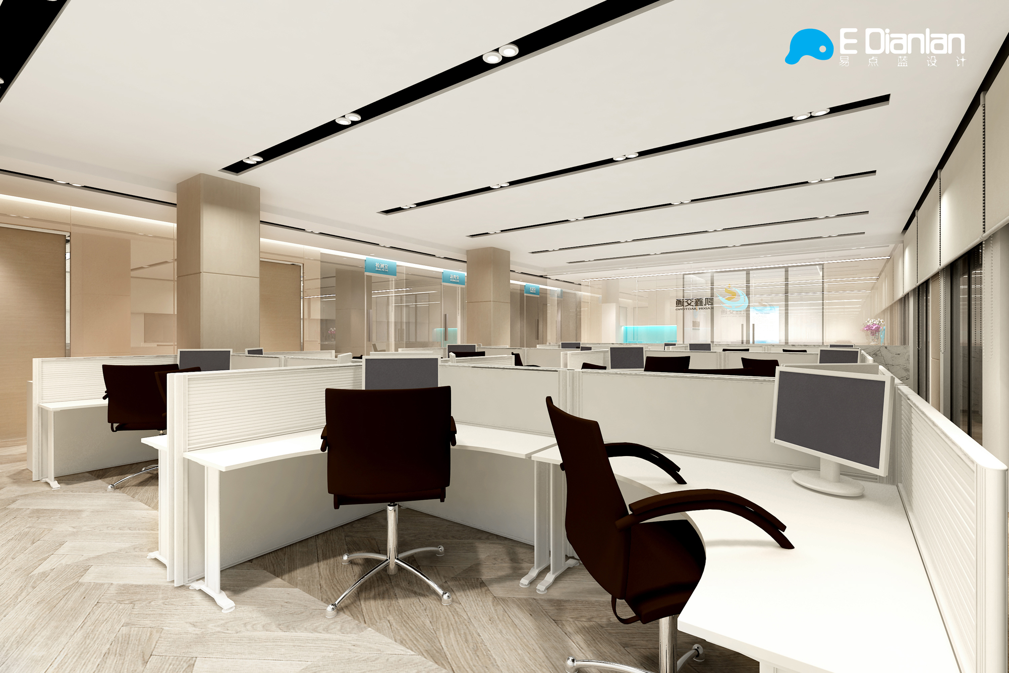 刘魏诚作品——贵州某检测中心办公设计【易点蓝E DIANLAN办公篇】-17