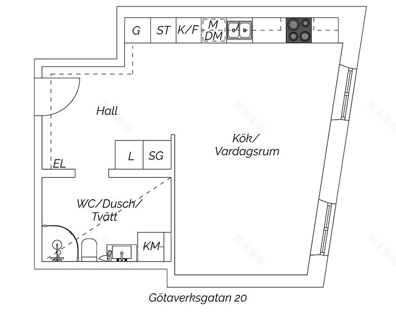 斯德哥尔摩 35 平米小公寓的巧妙设计-17
