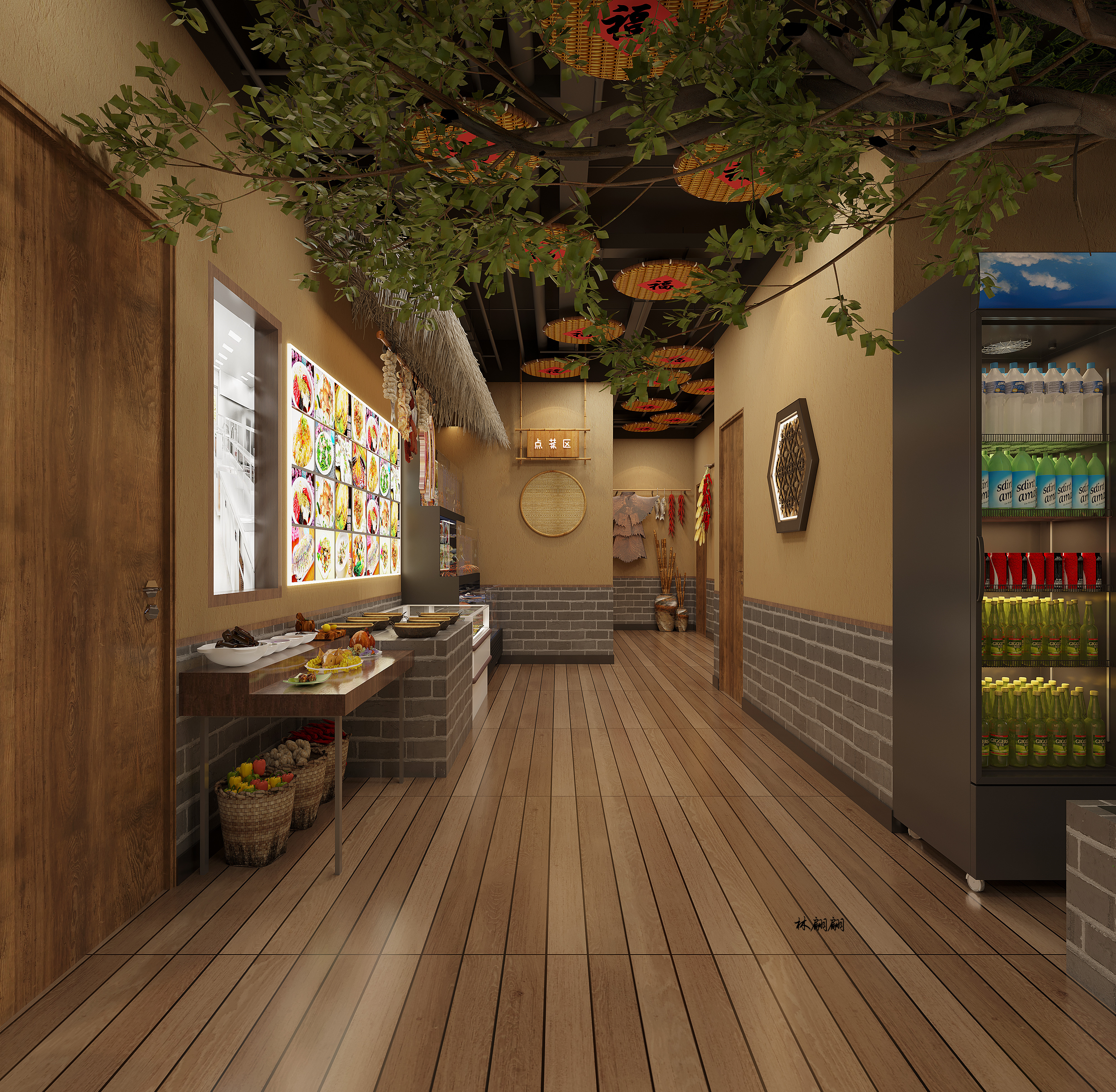 餐饮设计|农家乐风格的湘菜馆-5