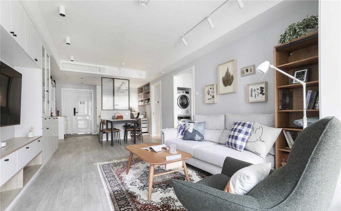 北京 80㎡独居空间,北欧风++ 定制柜打造舒适生活-16